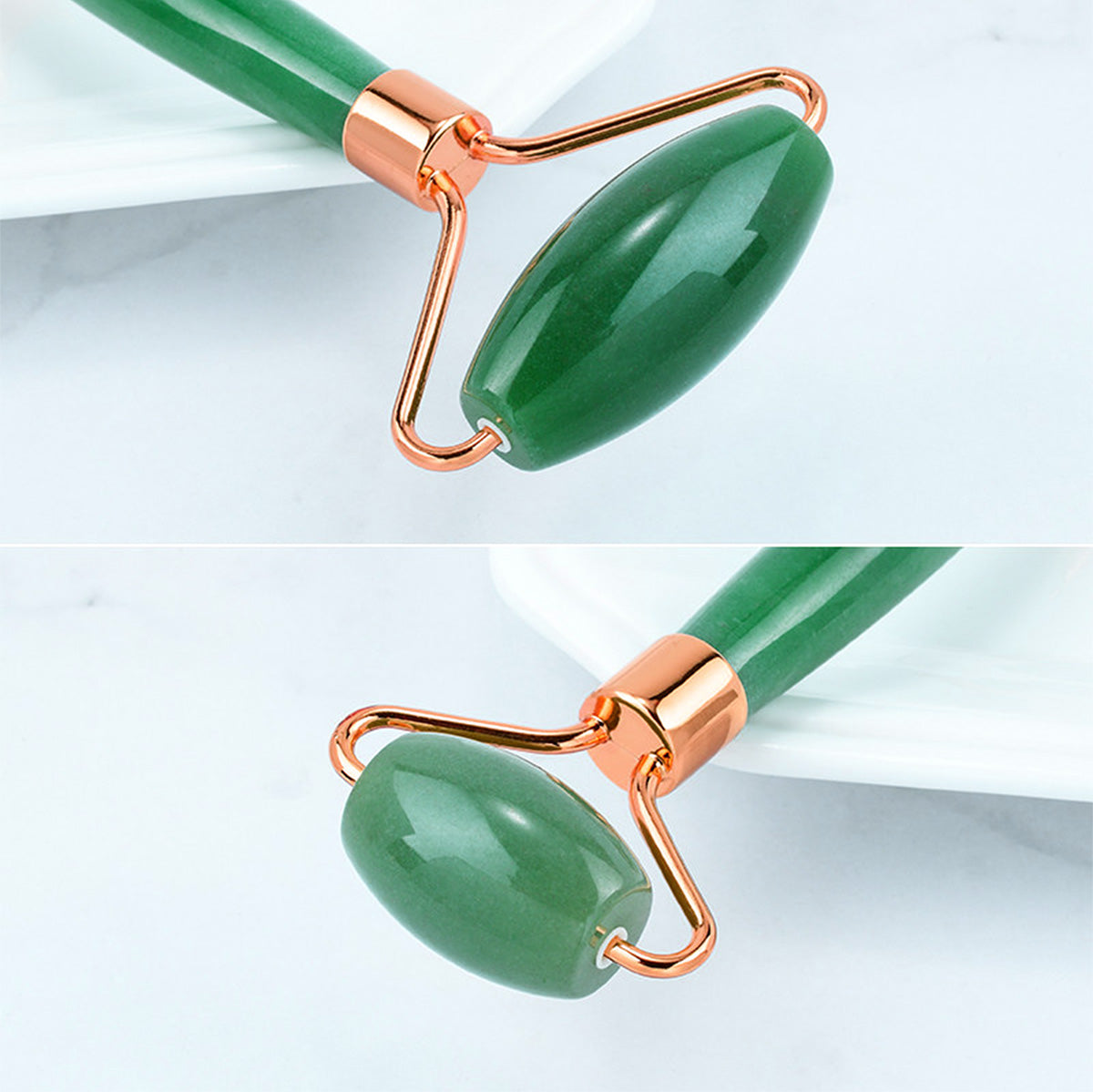 Set 2 role de masaj facial si corporal, Naimeed D5202, din jad, functie antirid si tonifiere