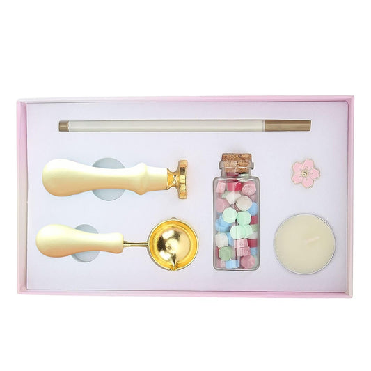 Set 6 piese, sigiliu ceara, Naimeed D5217, Alb