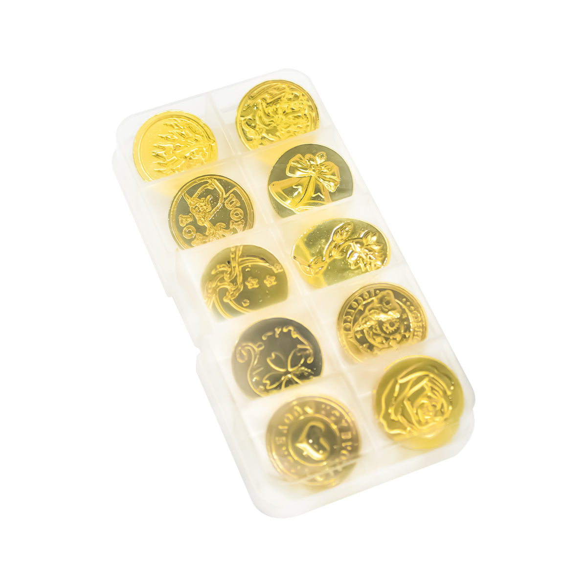 Set 10 piese, stampile, Naimeed D5222, pentru sigiliu cu ceara, Auriu