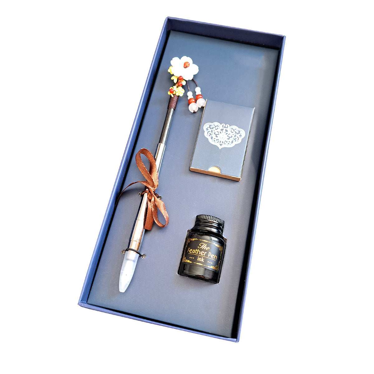 Set stilou cu penita, calimara, 5 rezerve, Naimeed D5225, model4