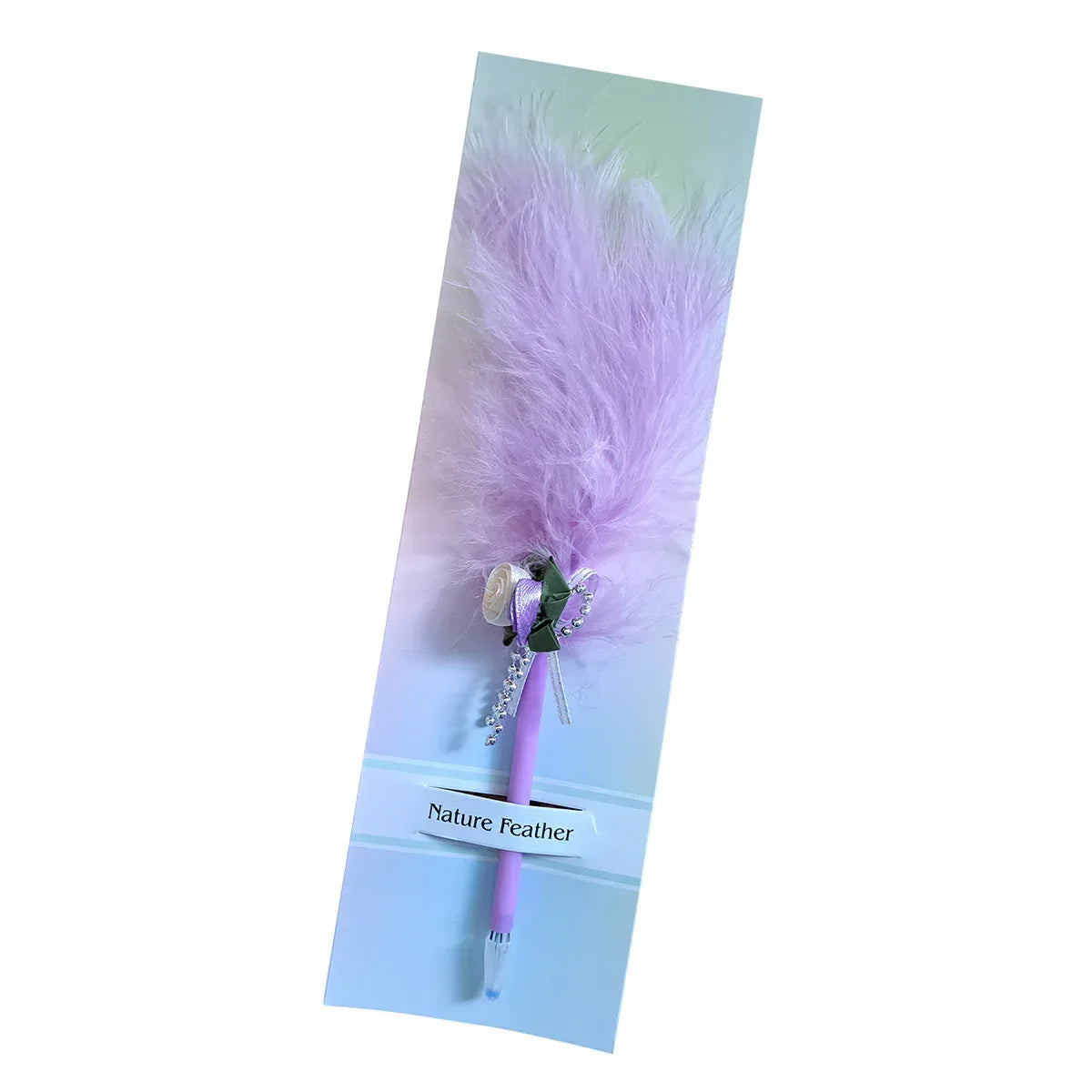 Set 5 pixuri Feather Writer, cu pana si accesoriu, elegant, Naimeed D5230, Mov - 221.ro
