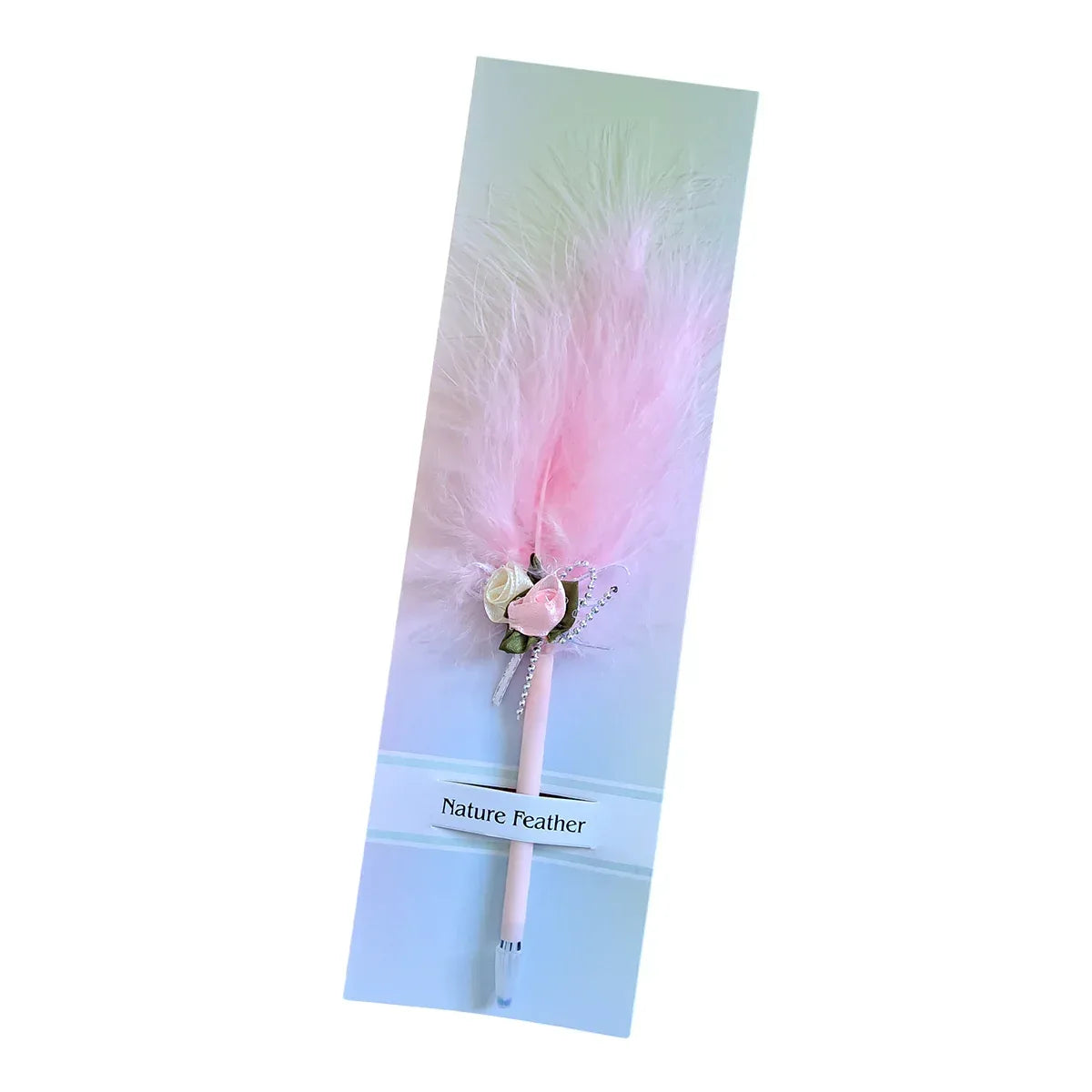 Set 5 pixuri Feather Writer, cu pana si accesoriu, elegant, Naimeed D5230, Roz - 221.ro