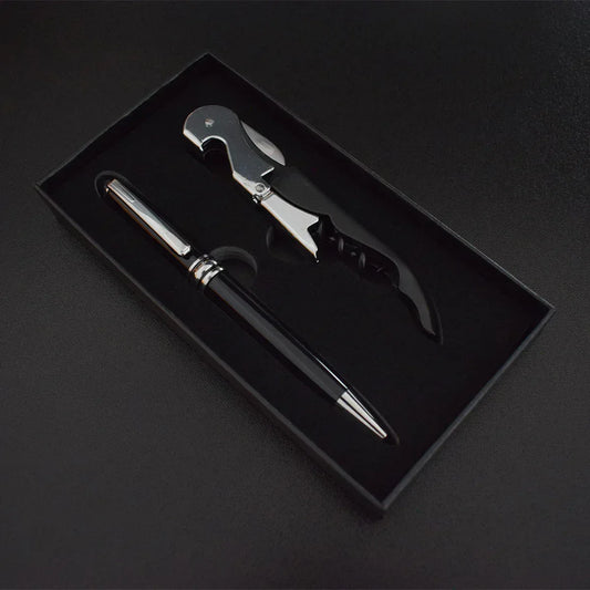 Set 2 piese, Naimeed D5246, pix, deschizator sticle, tirbuson Negru - 221.ro