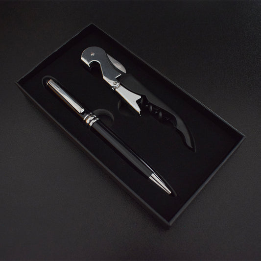 Set 2 piese, Naimeed D5246, pix, deschizator sticle, tirbuson Negru