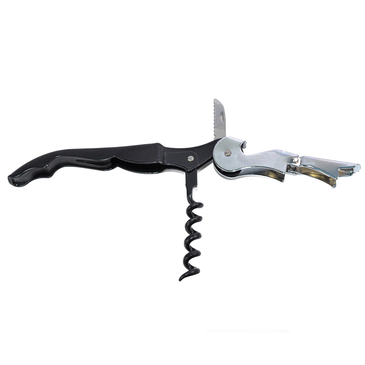 Set 4 piese, Naimeed D5248, tirbuson, dop de servire, inel antipicurare, dop conic, Argintiu