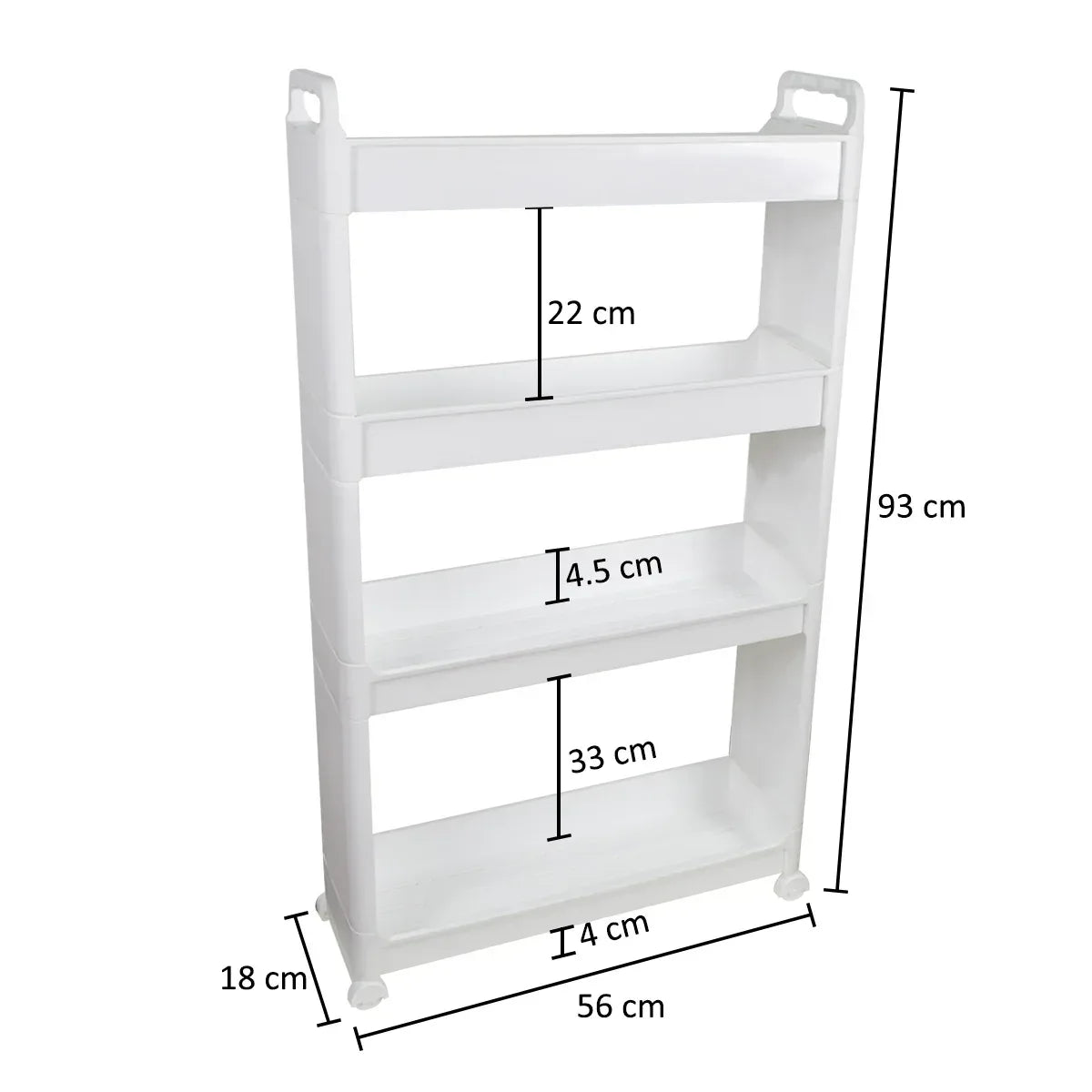 Raft multifunctional, 4 niveluri, Naimeed D5280, Alb, 56x18x93cm - 221.ro