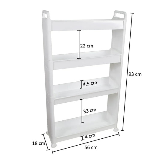 Raft multifunctional, 4 niveluri, Naimeed D5280, Alb, 56x18x93cm - 221.ro