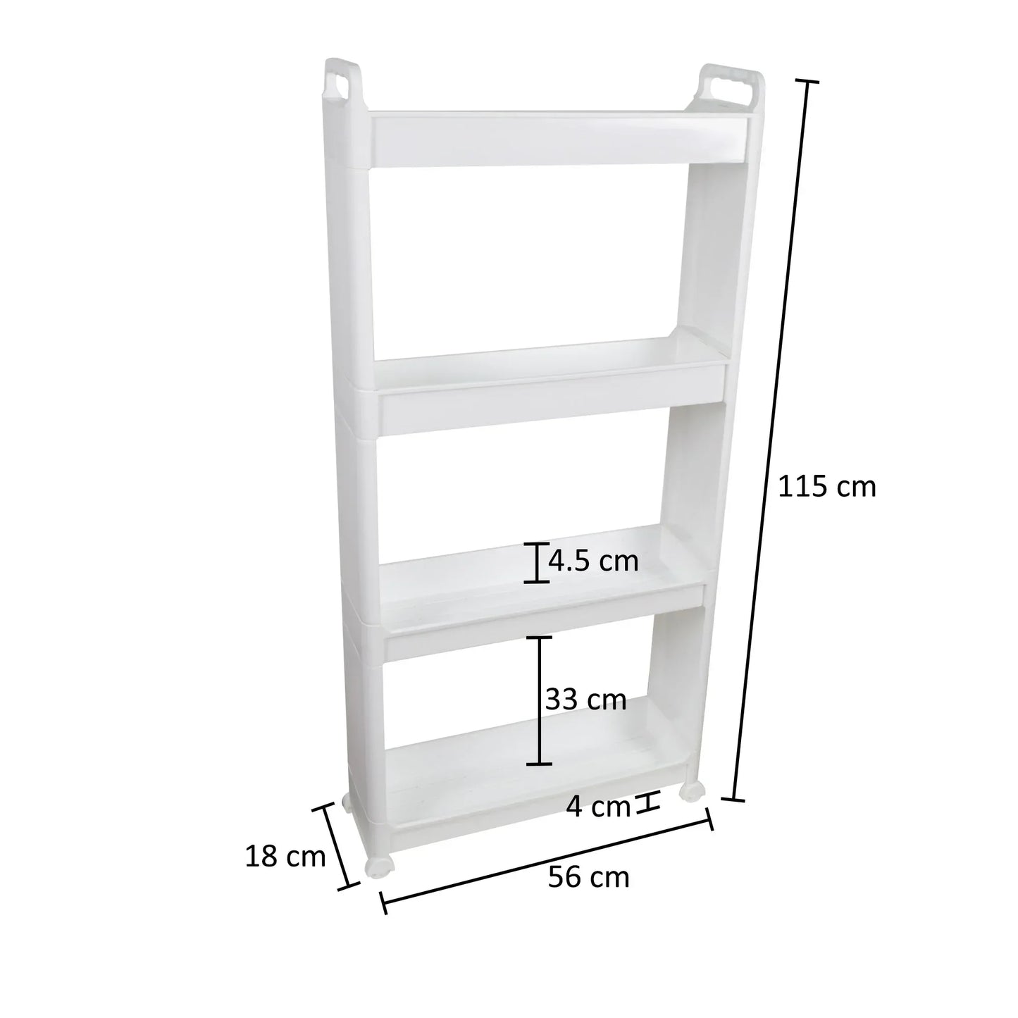 Raft multifunctional, 4 niveluri, Naimeed D5281, Alb, 56x18x115cm - 221.ro