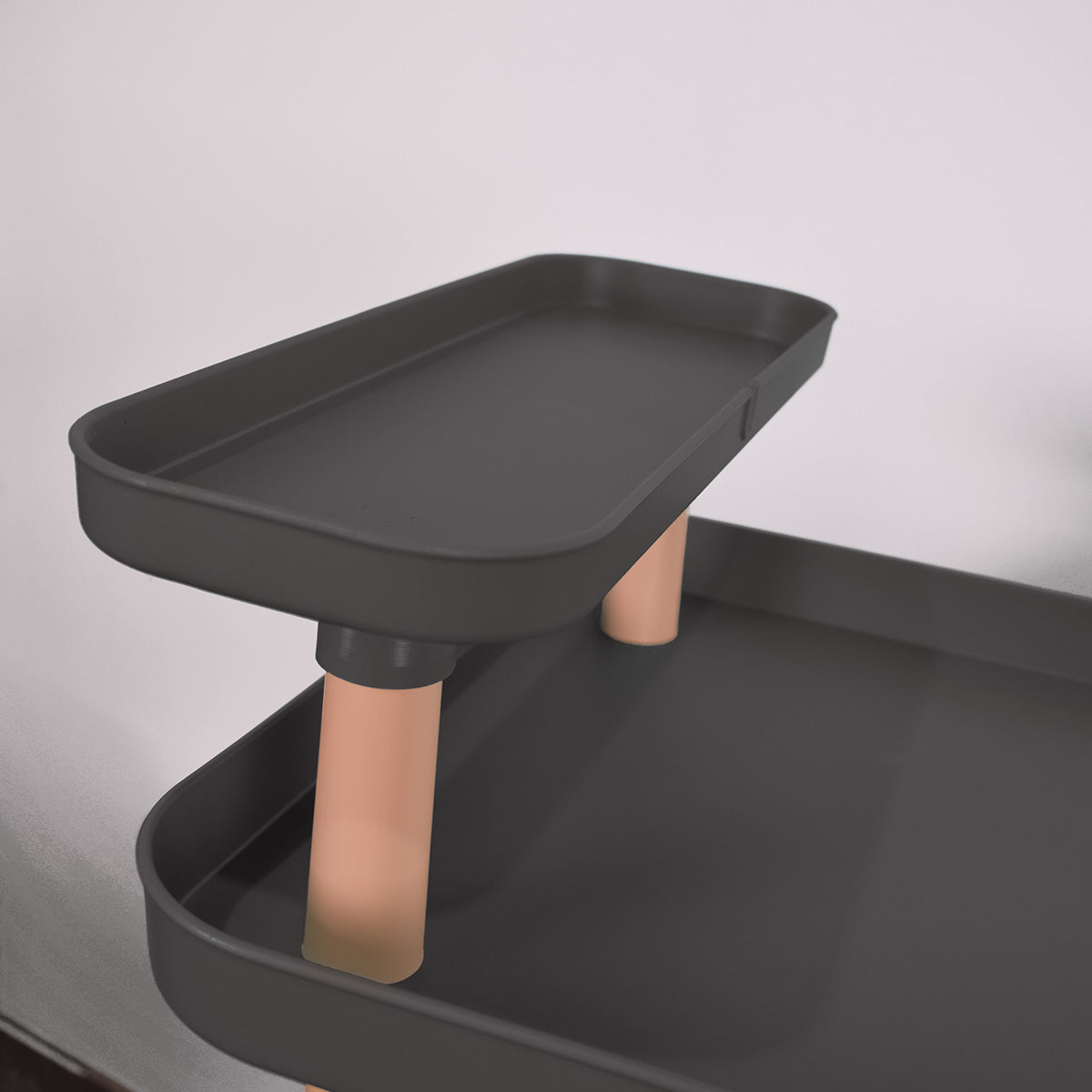 Raft multifunctional, 3 niveluri, Naimeed D5285, Gri, 50x36x86cm