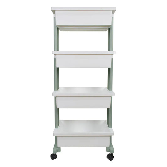 Raft multifunctional, 4 niveluri, Naimeed D5289, Alb/Turcoaz, 45x30x110cm - 221.ro