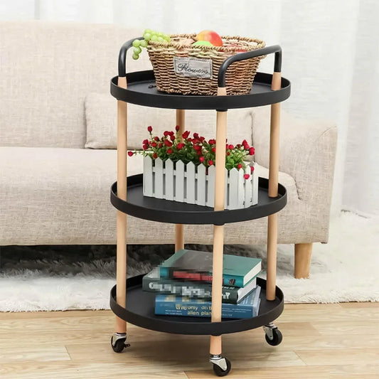 Raft multifunctional, 3 niveluri, Naimeed D5290, Negru, 47x47x90cm - 221.ro