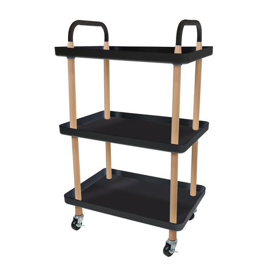 Raft multifunctional, 3 niveluri, Naimeed D5291, Negru, 53x35x87cm