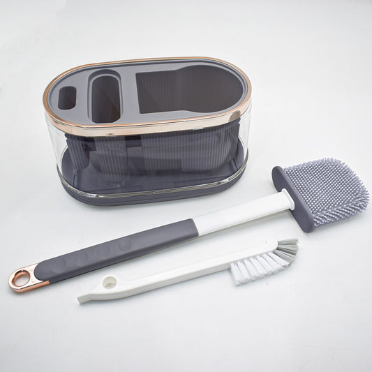 Set 2 perii toaleta, Naimeed D5293, Gri inchis, 20x11x45cm