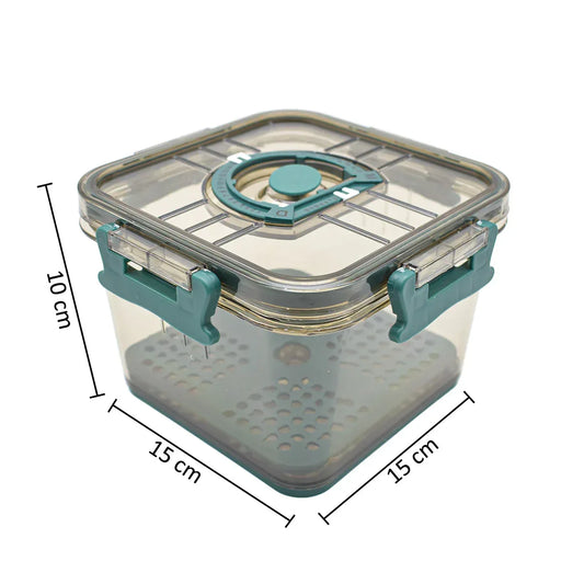 Set 3 caserole, monitorizarea datei, sistem de scurgere, Naimeed D5308, Verde - 221.ro