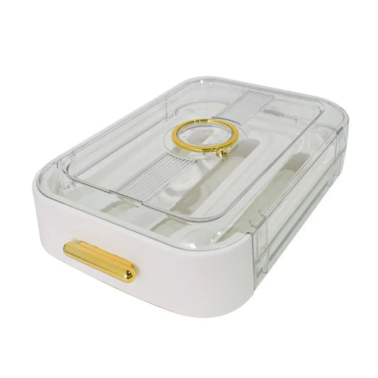 Cutie cu sertar pentru depozitare oua, Naimeed D5309, Alb, 23x34x9cm - 221.ro