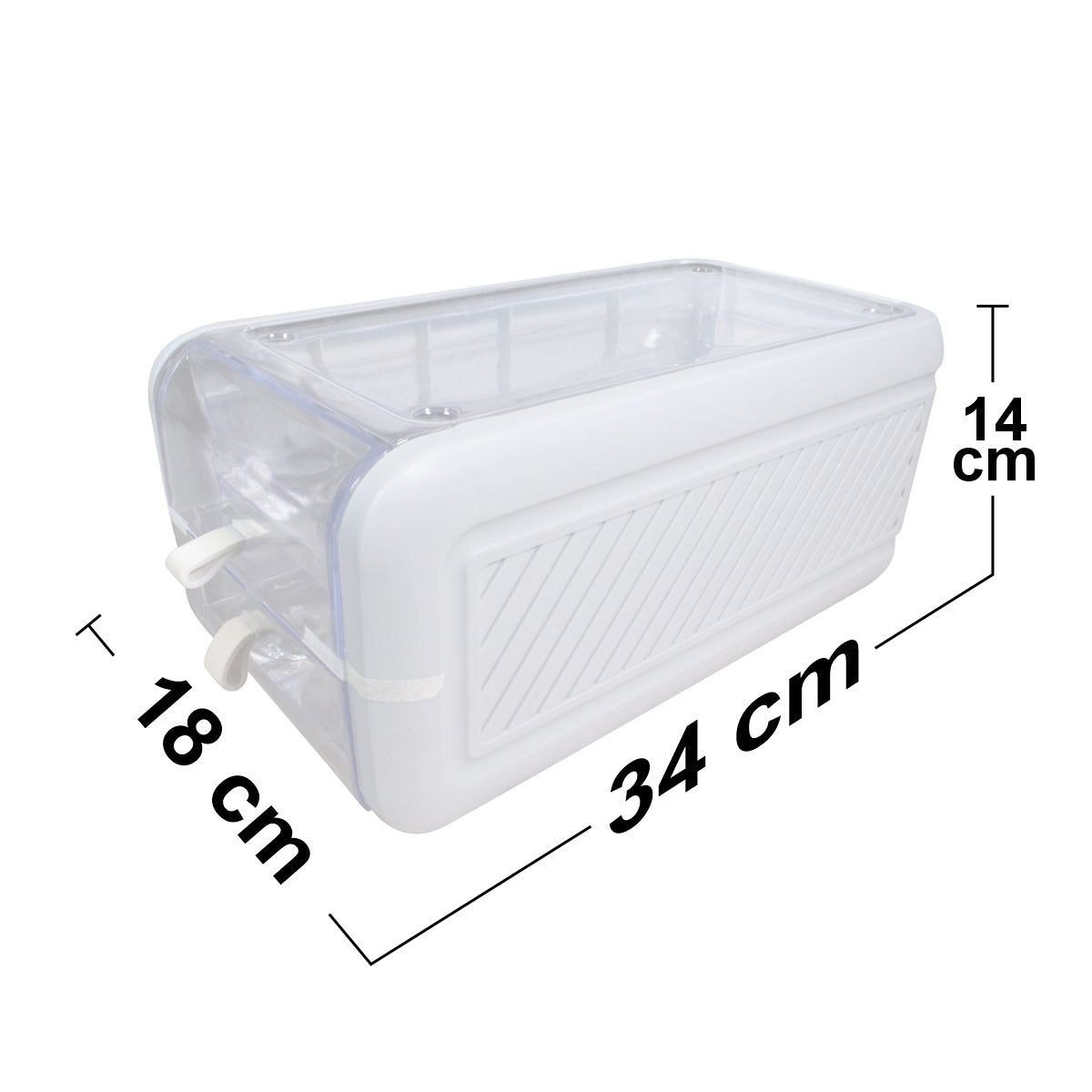 Organizator cu sertare speciale pentru depozitarea oualelor, Naimeed D5310,18x34x14cm, Alb