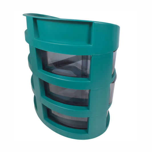 Organizator cosmetice, capac transparent, Naimeed D5317, 21x29x30cm, Verde