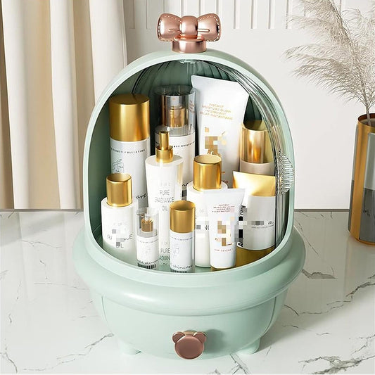 Organizator cosmetice, capac transparent, Naimeed D5318, 25x25x35cm, Turcoaz