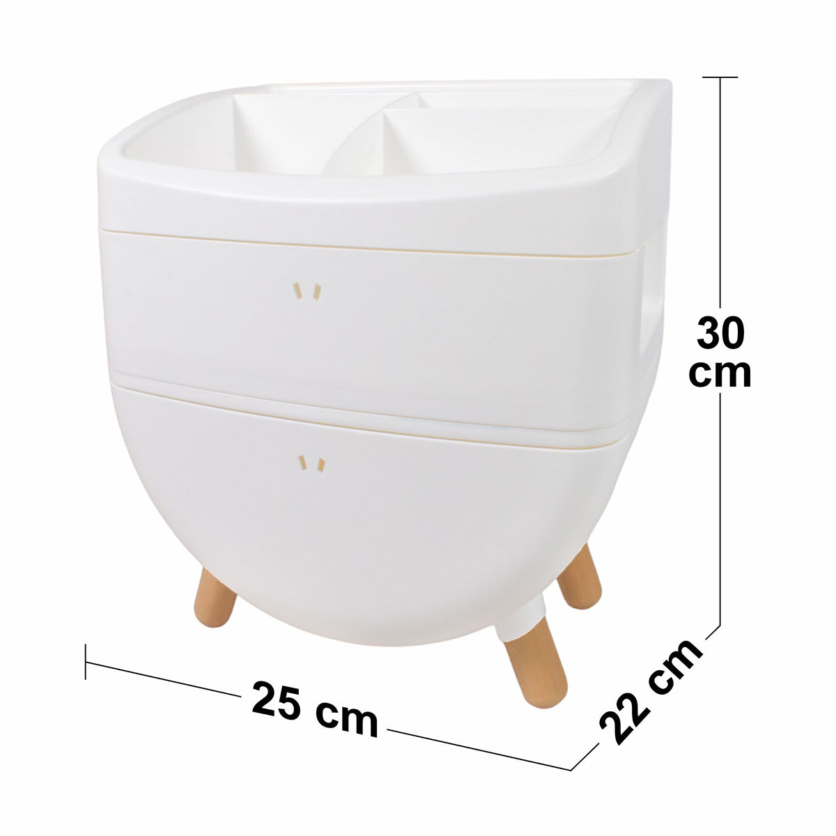 Organizator cosmetice, Naimeed D5321, 22x25x30cm, Alb