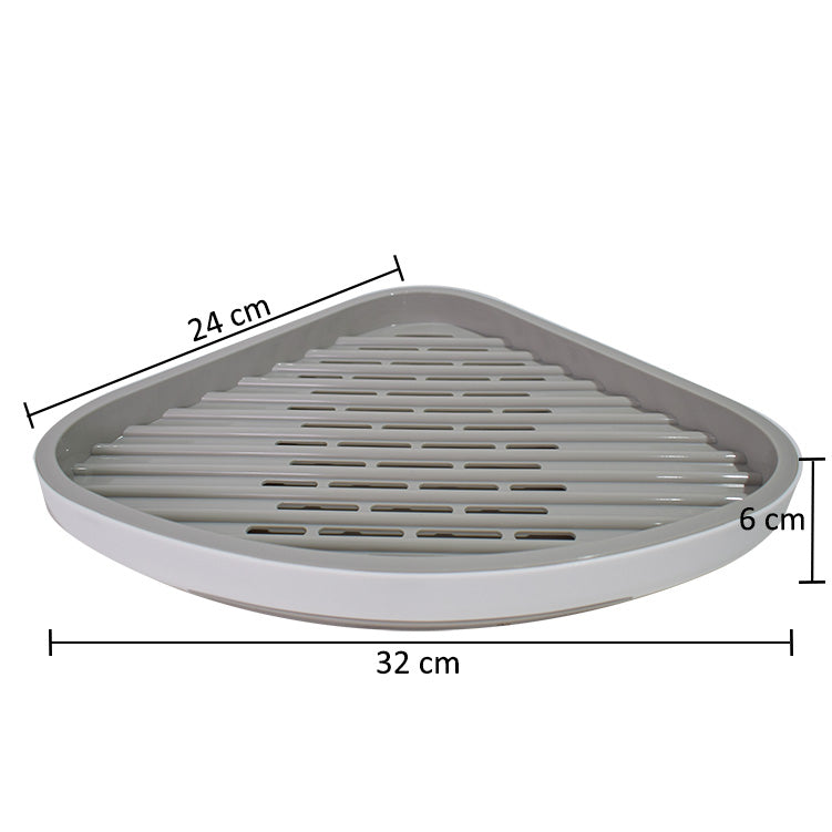 Etajera baie, sistem scurgere apa, Naimeed D5322, Alb, 32x24x6cm