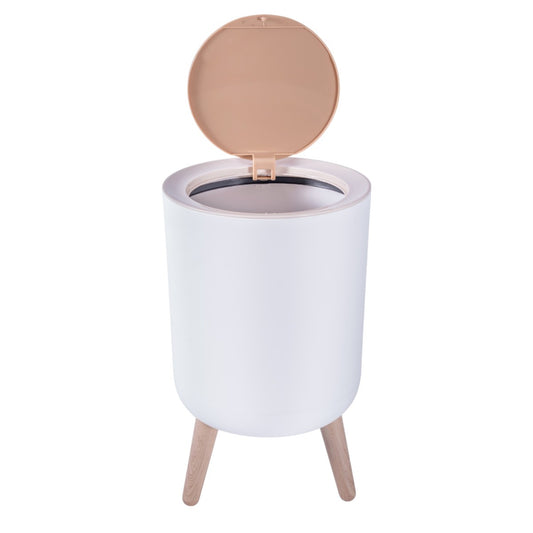 Cos de gunoi, cu capac si piciore, Naimeed D5337, Alb, 36x22x22cm