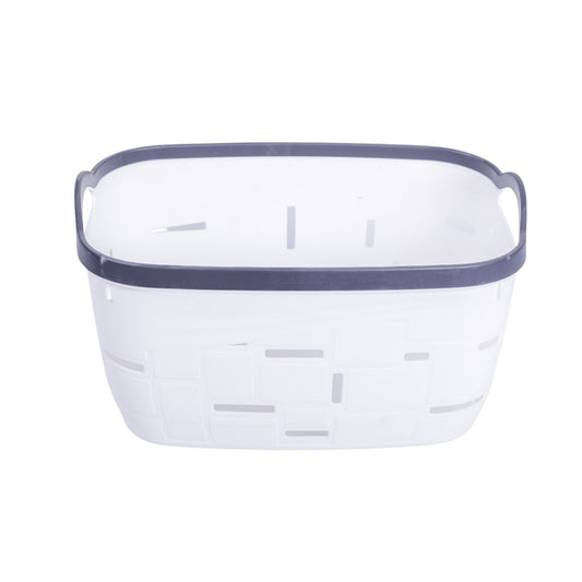 Set 3 cosuri depozitare, Naimeed D5341, D5342, D5343, plastic, 34x27x20 cm, 30x23x16 cm, 26x19x14 cm, Alb