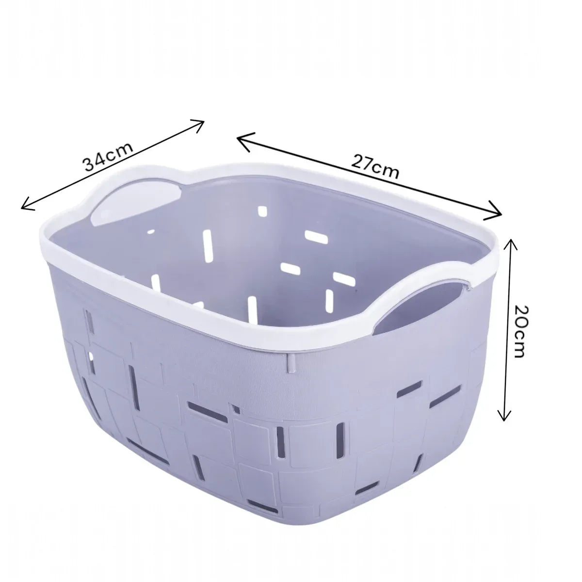 Cos depozitare, Naimeed D5341, plastic, 34x27x20 cm, Gri - 221.ro