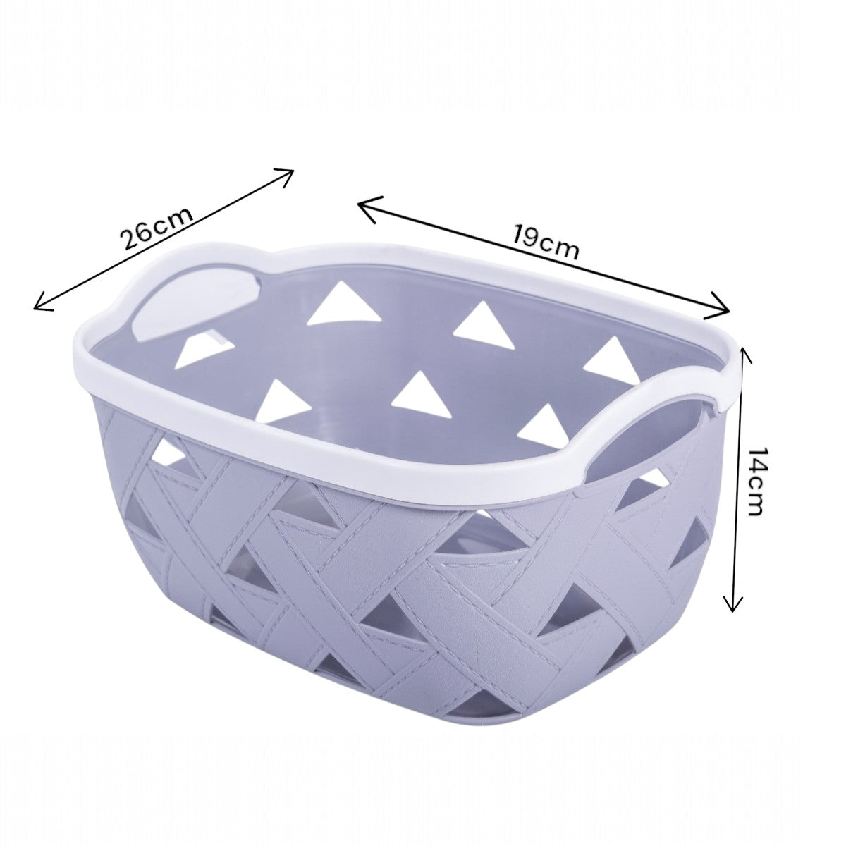 Cos depozitare, Naimeed D5343, plastic, 26x19x14 cm, Gri