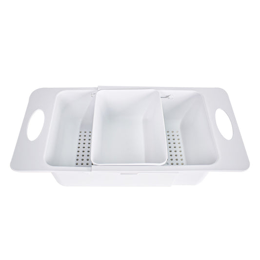 Strecuratoare extensibila pentru chiuveta, Naimeed D5347, bol detasabil, Alb, 38x20x9cm