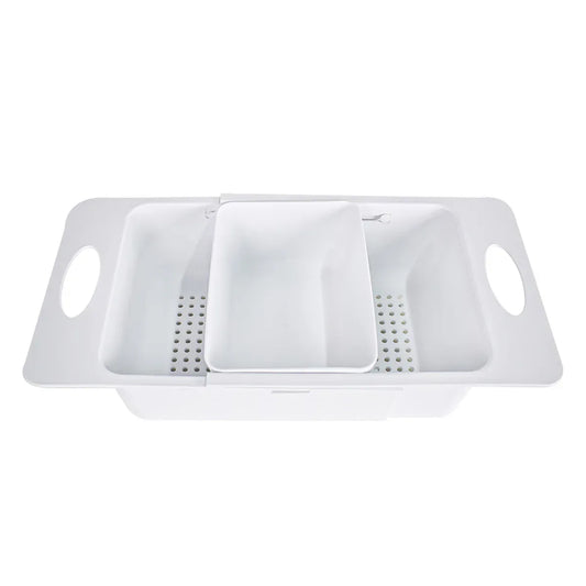 Strecuratoare extensibila pentru chiuveta, Naimeed D5347, bol detasabil, Alb, 38x20x9cm - 221.ro