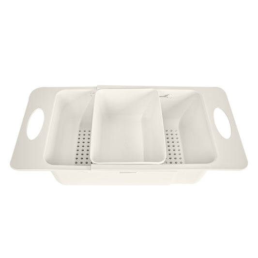 Strecuratoare extensibila pentru chiuveta, Naimeed D5347, bol detasabil, Crem, 38x20x9cm