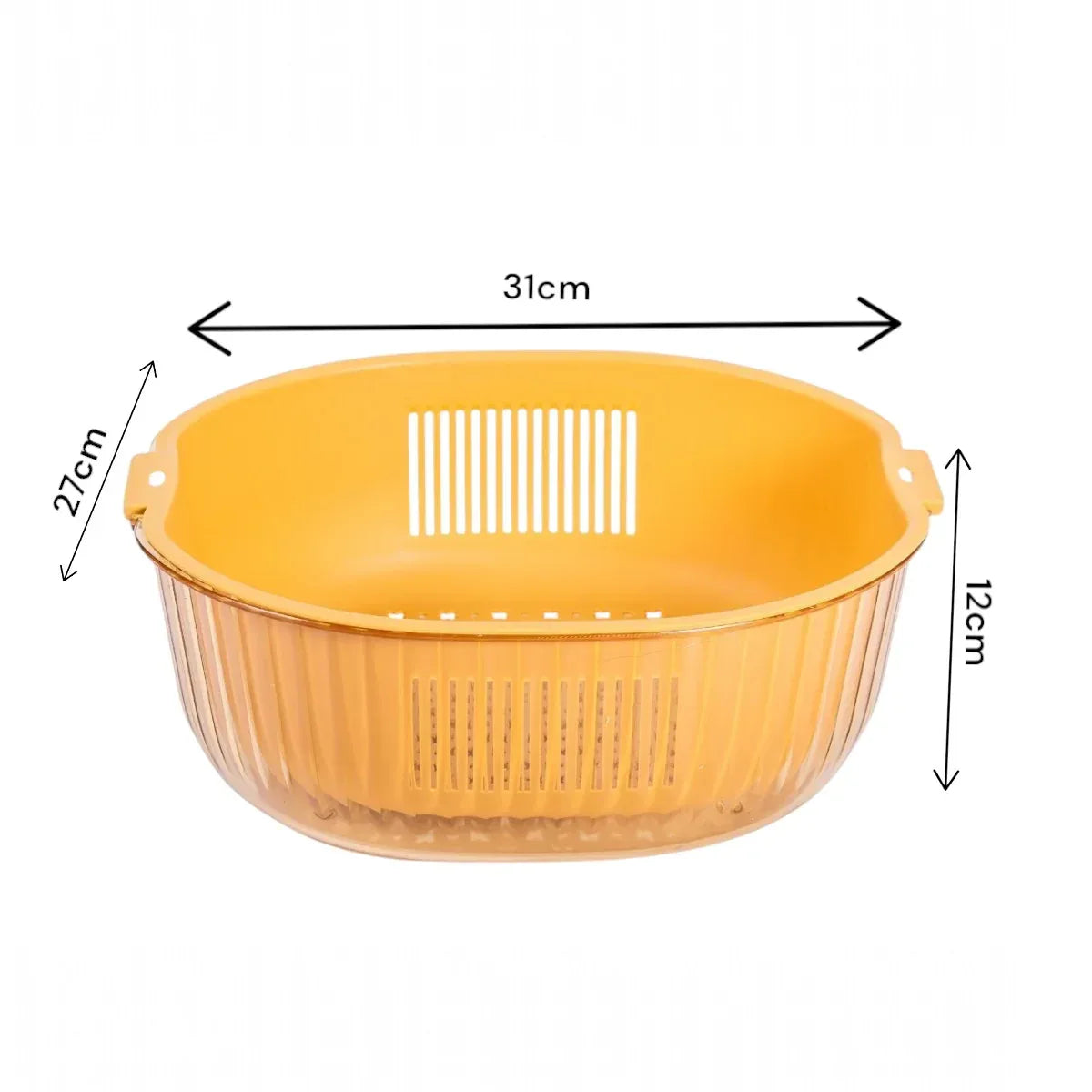 Set strecuratoare cu bol detasabil, Naimeed D5348, plastic, 31x27X12cm, Galben - 221.ro
