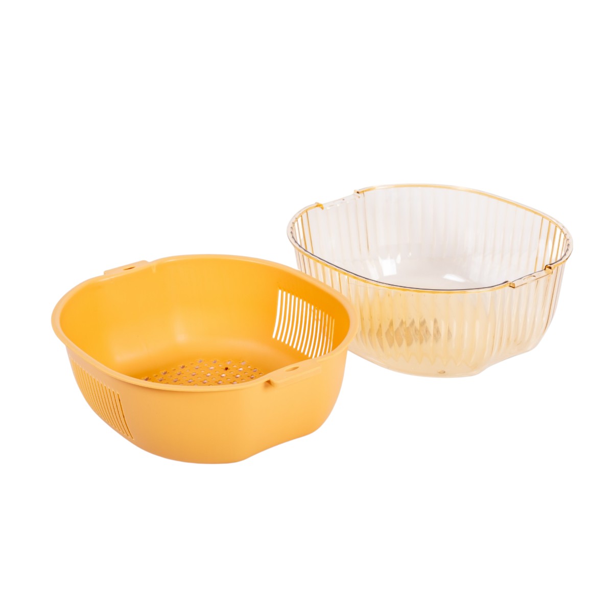 Set strecuratoare cu bol detasabil, Naimeed D5348, plastic, 31x27X12cm, Galben