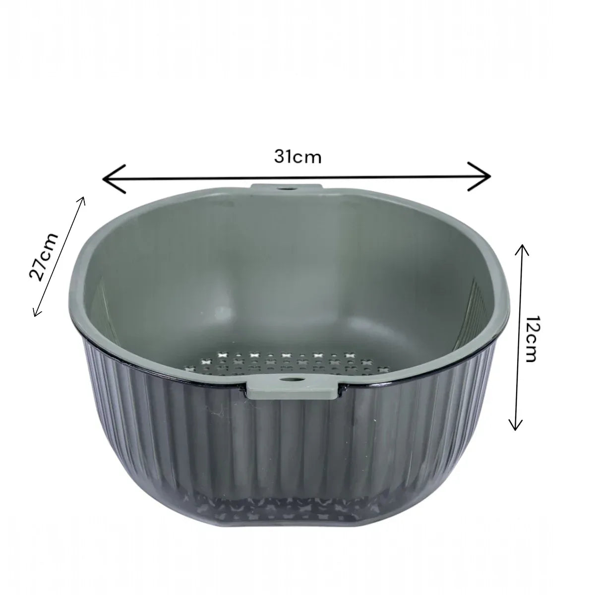 Set strecuratoare cu bol detasabil, Naimeed D5348, plastic, 31x27X12cm, Verde - 221.ro
