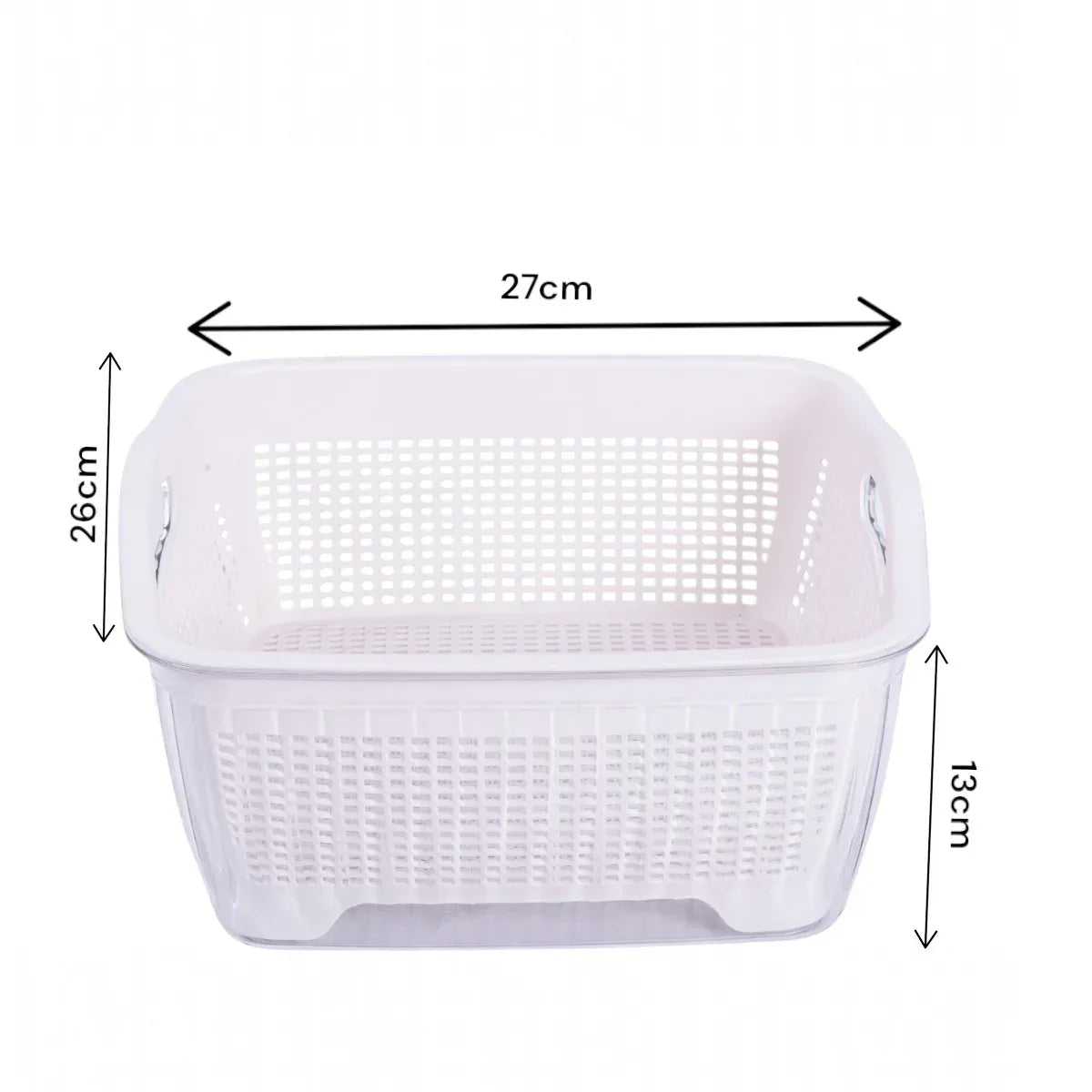 Set strecuratoare cu bol detasabil, Naimeed D5349, plastic, 27x26X13cm, Alb - 221.ro