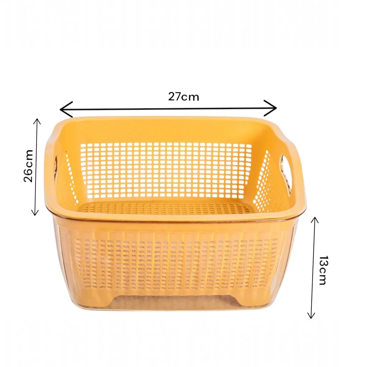 Set strecuratoare cu bol detasabil, Naimeed D5349, plastic, 27x26X13cm, Galben - 221.ro
