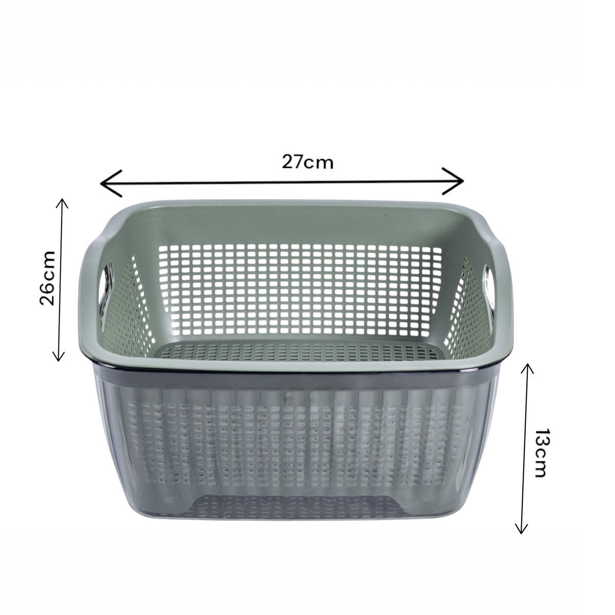 Set strecuratoare cu bol detasabil, Naimeed D5349, plastic, 27x26X13cm, Verde