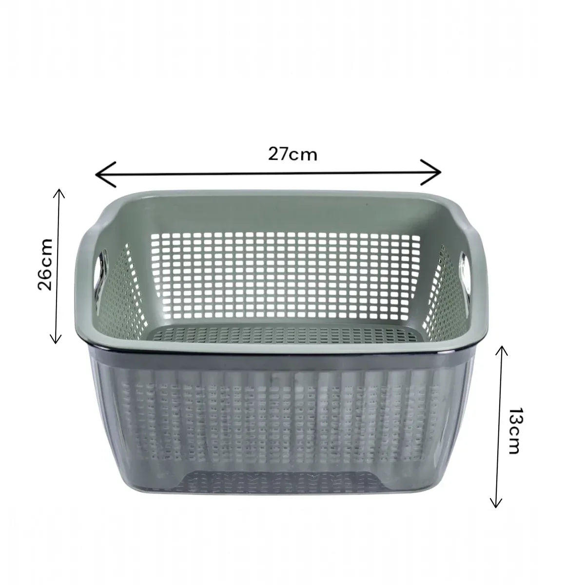 Set strecuratoare cu bol detasabil, Naimeed D5349, plastic, 27x26X13cm, Verde - 221.ro