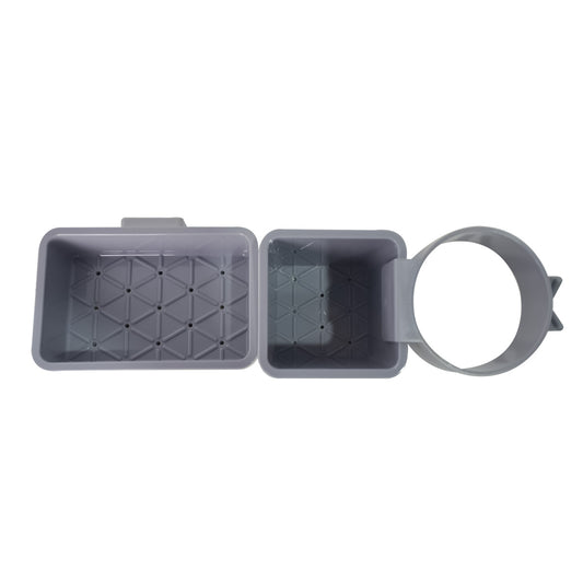 Suport baie, Naimeed D5363, prindere adeziva, 2 recipiente, suport pahare, Alb, 32x10x10cm