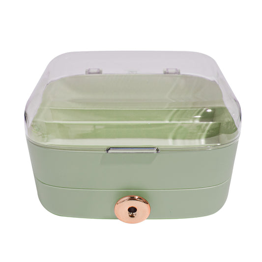 Organizator cosmetice, capac transparent, Naimeed D5374, 20x19x12cm, Verde