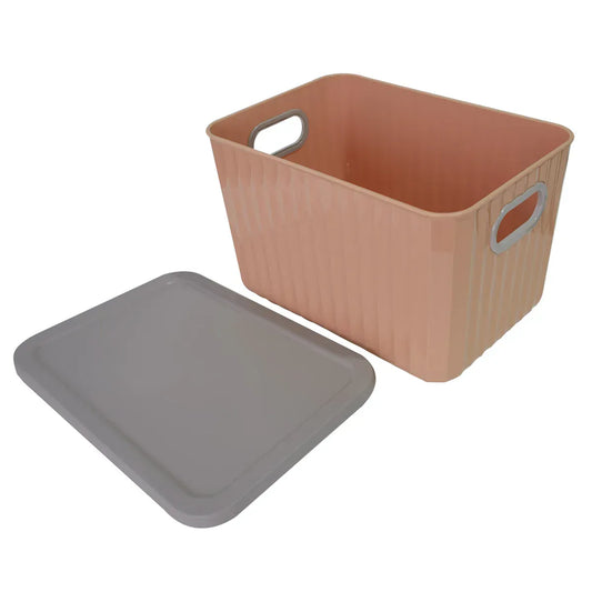 Cutie depozitare, cu capac, Naimeed D5381, Maro, 26x18x16cm - 221.ro