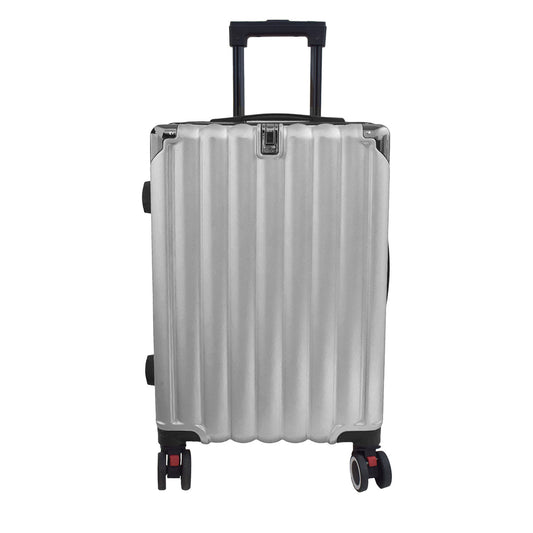 Troler voiaj, Naimeed D5389L, 4 roti duble 360 grade, ABS, inchidere cifru, Argintiu, 50x31x79cm