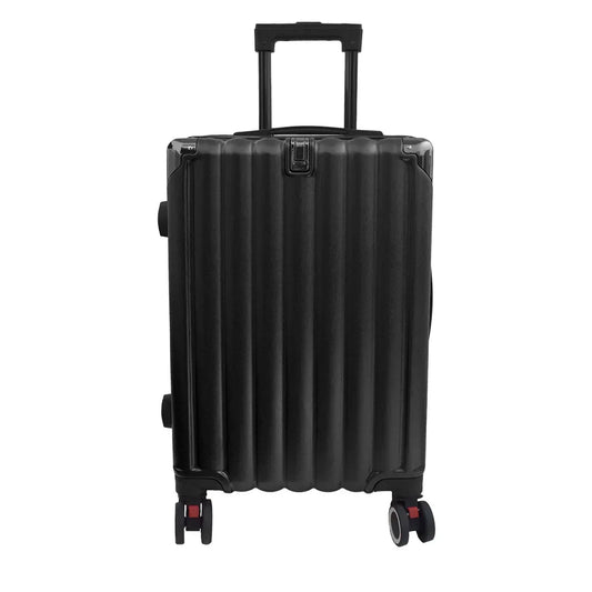 Troler voiaj, Naimeed D5391M, 4 roti duble 360 grade, ABS, inchidere cifru, Negru, 42x27x68cm - 221.ro