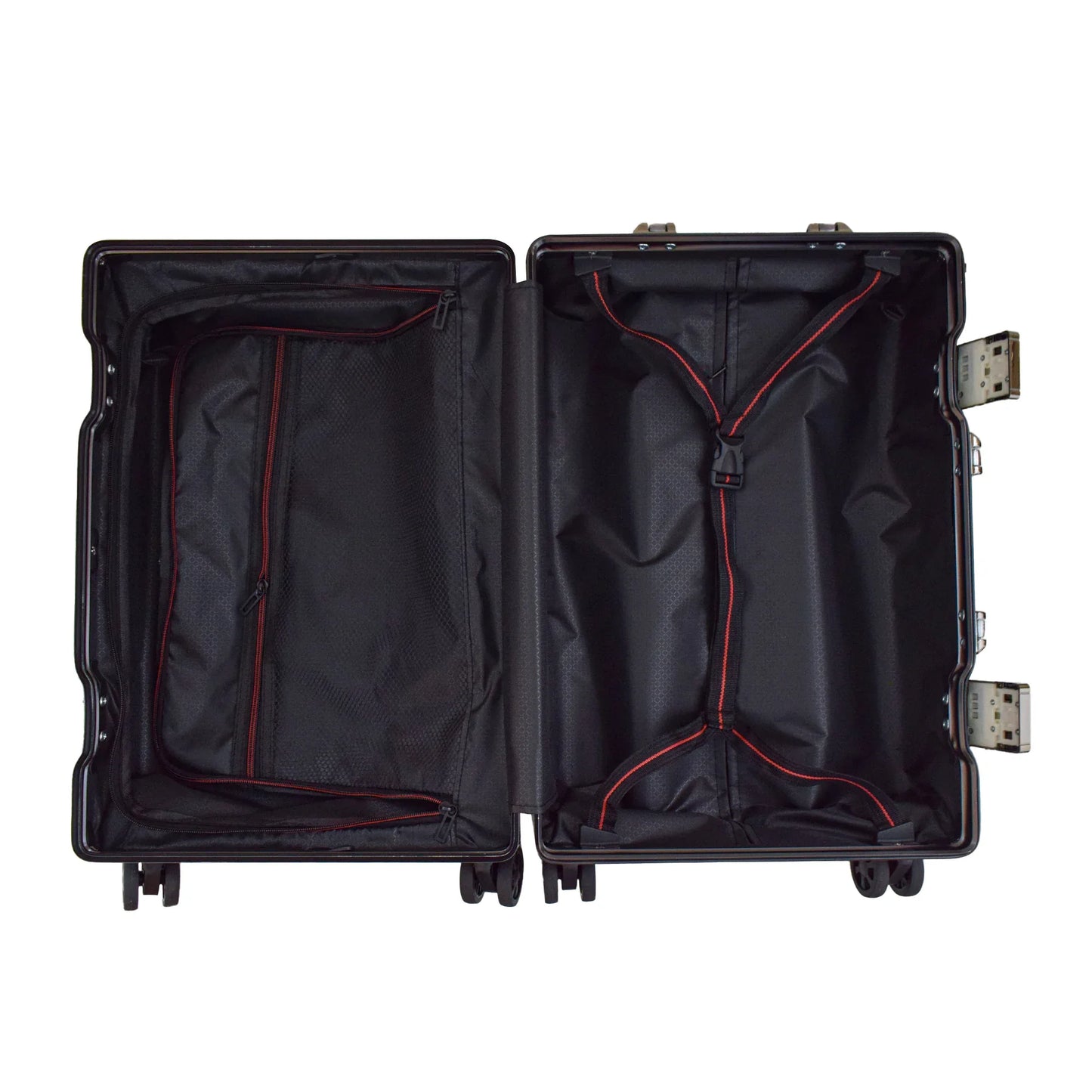 Troler, cabina avion, Naimeed D5396S, Premium Voyage, 4 roti duble 360 grade, ABS, inchidere cifru, Negru, 34x23x55cm - 221.ro