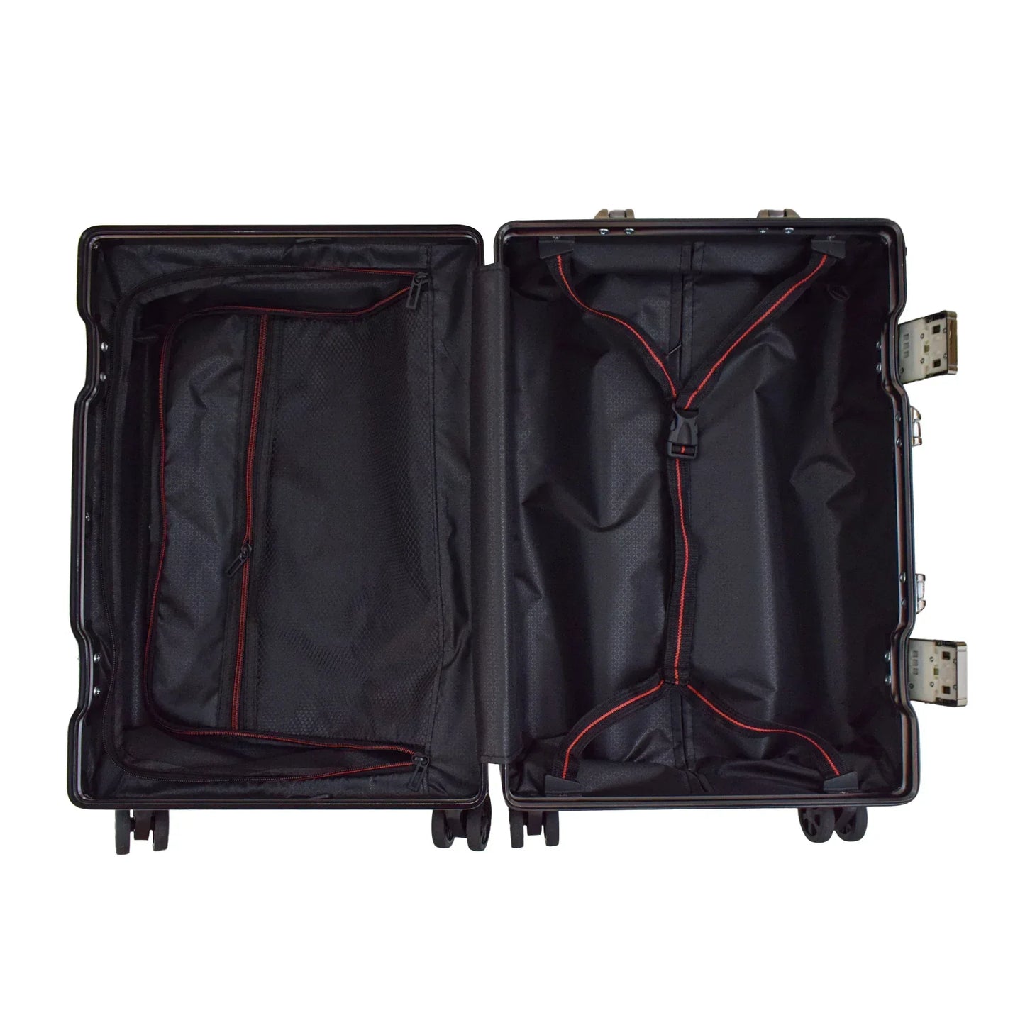 Troler, bagaj de cala, Naimeed D5400L, Premium Voyage, 4 roti duble 360 grade, ABS, inchidere cifru, Argintiu, 50x33x77cm - 221.ro