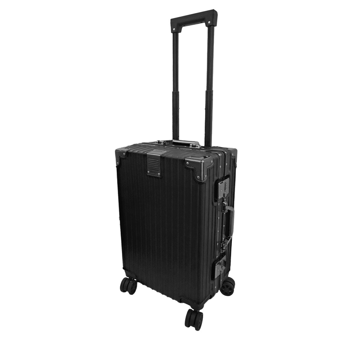 Troler, bagaj de cala, Naimeed D5396L, Premium Voyage, 4 roti duble 360 grade, ABS, inchidere cifru, Negru, 44x29x71cm