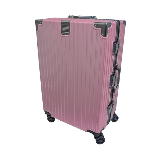 Troler, bagaj de cala, Naimeed D5399L, Premium Voyage, 4 roti duble 360 grade, ABS, inchidere cifru, Roz, 50x33x77cm - 221.ro