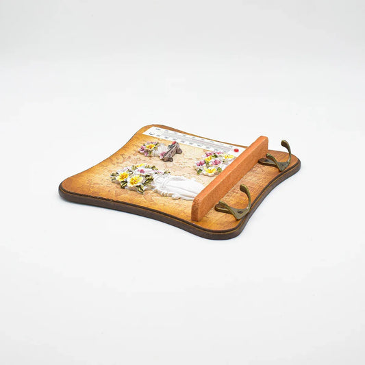 Cuier decorativ cu termometru D54, 19x19 cm, m2 - 221.ro