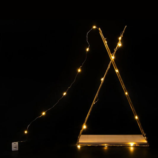 Etajera suspendata, aurie cu luminite Led, Naimeed D54, 40*25*9 cm - 221.ro