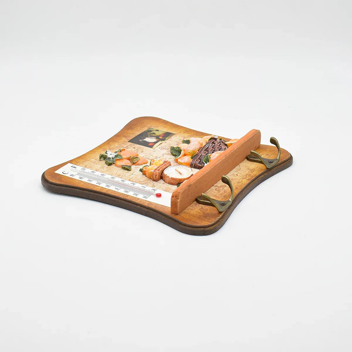 Cuier decorativ cu termometru D54, 19x19 cm, m3 - 221.ro